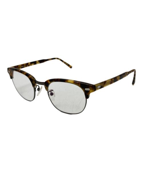 MOSCOT（モスコット）MOSCOT (モスコット) YUKEL ハーフリムサングラス ブラウン×イエロー サイズ:SIZE 48□22-150の古着・服飾アイテム