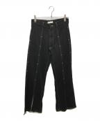 TENDER PERSONテンダ―パーソン）の古着「BAR TACK DENIM PANTS」｜ブラック