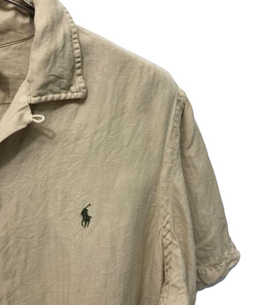 POLO RALPH LAUREN（ポロ・ラルフローレン）POLO RALPH LAUREN (ポロ・ラルフローレン) リネンシルクオープンカラーシャツ ベージュ サイズ:Lの古着・服飾アイテム