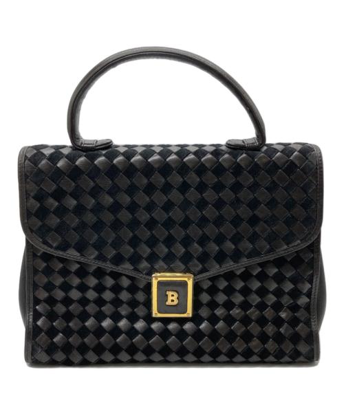 BALLY（バリー）BALLY (バリー) レザーハンドバッグ ブラックの古着・服飾アイテム