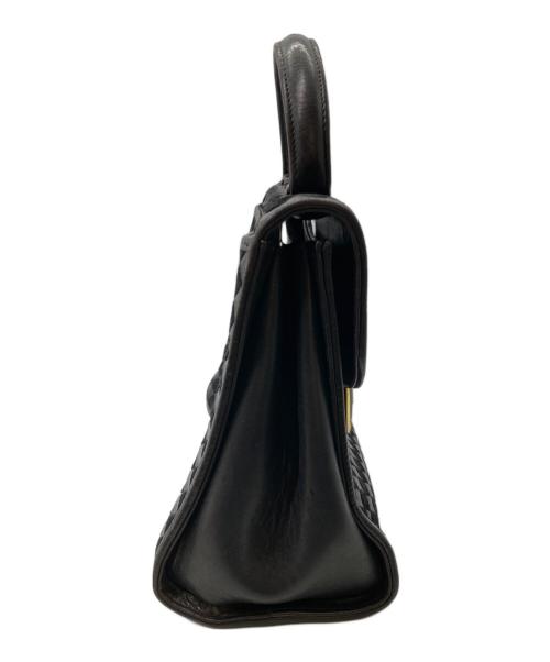 BALLY（バリー）BALLY (バリー) レザーハンドバッグ ブラックの古着・服飾アイテム