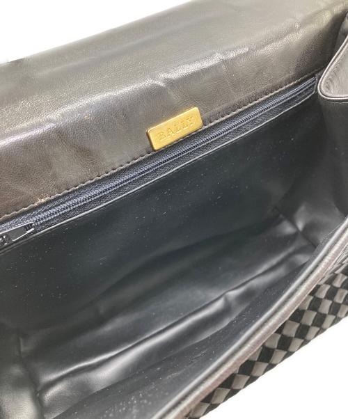 BALLY（バリー）BALLY (バリー) レザーハンドバッグ ブラックの古着・服飾アイテム