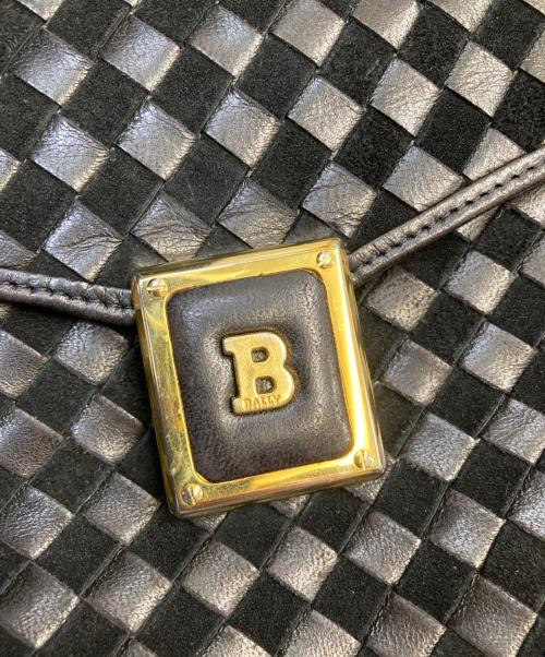 BALLY（バリー）BALLY (バリー) レザーハンドバッグ ブラックの古着・服飾アイテム