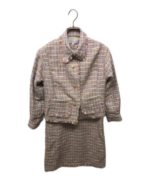 ESCADA（エスカーダ）ESCADA (エスカーダ) ツイードセットアップワンピース パープル サイズ:32の古着・服飾アイテム