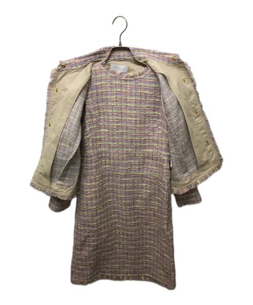 ESCADA（エスカーダ）ESCADA (エスカーダ) ツイードセットアップワンピース パープル サイズ:32の古着・服飾アイテム