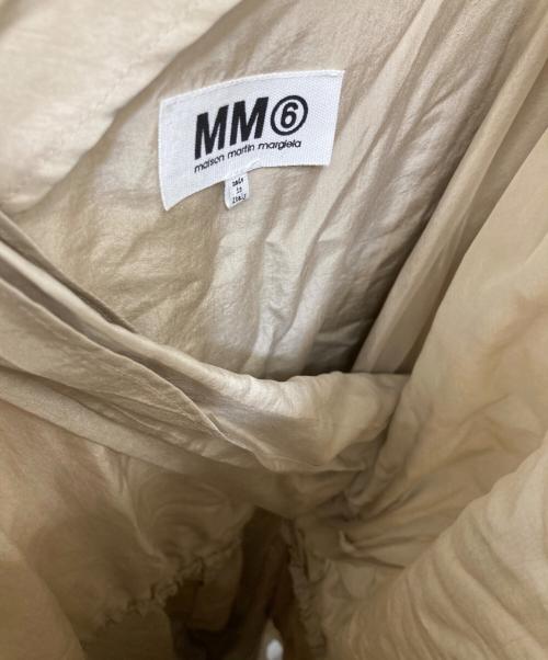 MM6 Maison Margiela（エムエムシックスメゾンマルジェラ）MM6 Maison Margiela (エムエムシックスメゾンマルジェラ) アシンメトリーシルクワンピース ベージュ サイズ:L(42)の古着・服飾アイテム