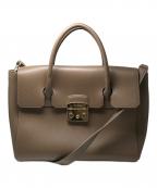 FURLAフルラ）の古着「メトロポリスサッチェル2WAYショルダーバッグ」｜ブラウン