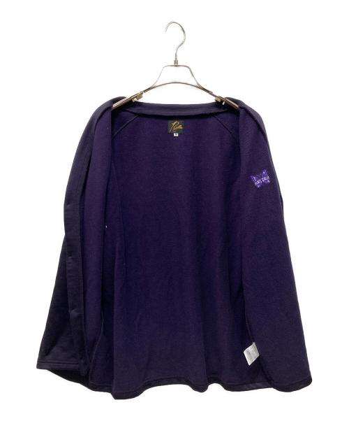 Needles（ニードルズ）Needles (ニードルズ) V NECK CARDIGAN - C/PE BRIGHT JERSEY パープル サイズ:Mの古着・服飾アイテム
