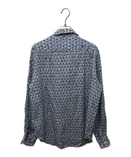Frank&Eileen（フランクアンドアイリーン）Frank&Eileen (フランクアンドアイリーン) 総柄シャツ ブルー サイズ:XSの古着・服飾アイテム
