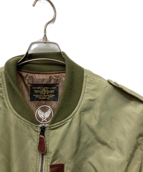 HOUSTON（ヒューストン）HOUSTON (ヒューストン) L-2 フライトジャケット オリーブ サイズ:46の古着・服飾アイテム
