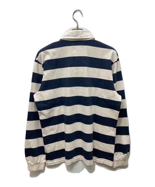 PALMES（PALMES）PALMES (PALMES) Colt Rugby Shirt ネイビー×アイボリー サイズ:Lの古着・服飾アイテム