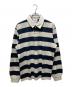 PALMES（PALMES）の古着「Colt Rugby Shirt」｜ネイビー×アイボリー