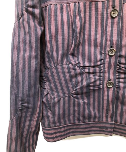 ISSEY MIYAKE（イッセイミヤケ）ISSEY MIYAKE (イッセイミヤケ) 変形デザインジャケット パープル サイズ:3の古着・服飾アイテム