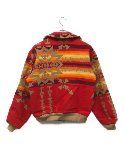PENDLETON（ペンドルトン）PENDLETON (ペンドルトン) ネイティブッジップアップジャケット レッド サイズ:Mの古着・服飾アイテム