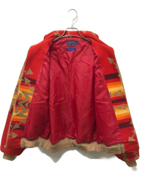 PENDLETON（ペンドルトン）PENDLETON (ペンドルトン) ネイティブッジップアップジャケット レッド サイズ:Mの古着・服飾アイテム
