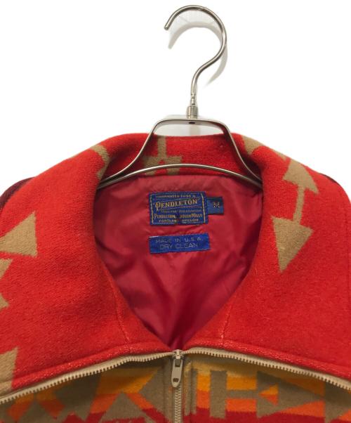 PENDLETON（ペンドルトン）PENDLETON (ペンドルトン) ネイティブッジップアップジャケット レッド サイズ:Mの古着・服飾アイテム