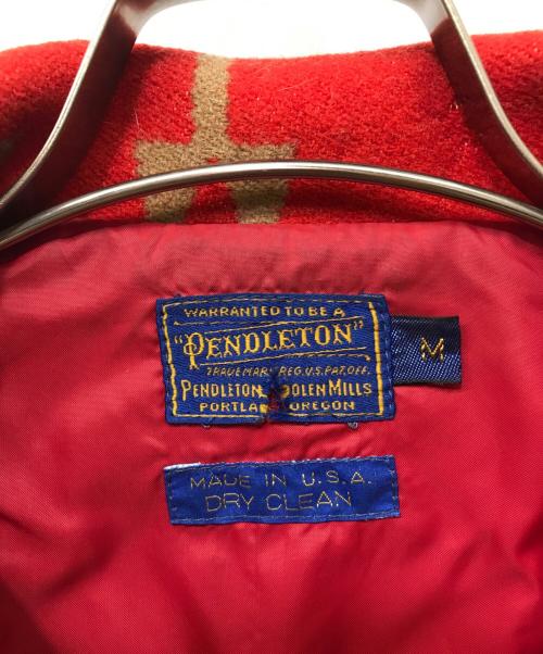 PENDLETON（ペンドルトン）PENDLETON (ペンドルトン) ネイティブッジップアップジャケット レッド サイズ:Mの古着・服飾アイテム