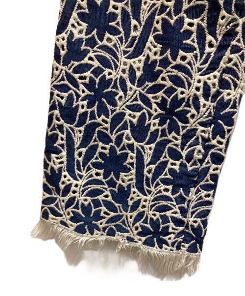 GAULTIER JEANS（ゴルチエジーンズ）GAULTIER JEANS (ゴルチエジーンズ) 刺繍フレアパンツ インディゴ サイズ:64の古着・服飾アイテム