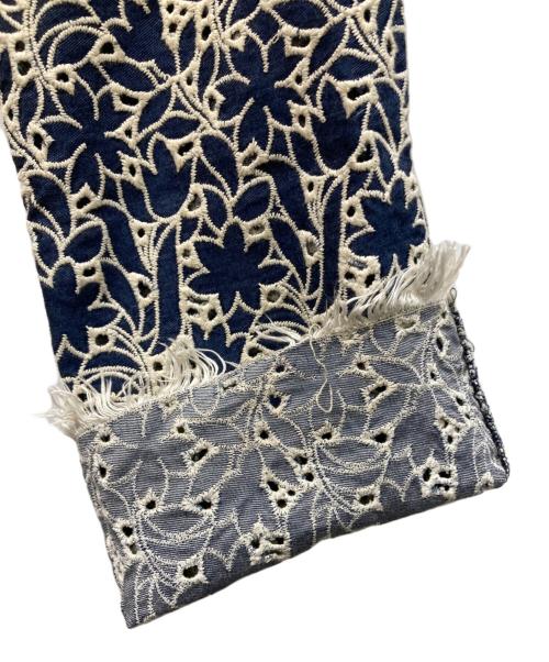GAULTIER JEANS（ゴルチエジーンズ）GAULTIER JEANS (ゴルチエジーンズ) 刺繍フレアパンツ インディゴ サイズ:64の古着・服飾アイテム