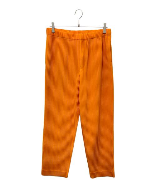 HOMME PLISSE ISSEY MIYAKE（オム プリッセ イッセイ ミヤケ）HOMME PLISSE ISSEY MIYAKE (オムプリッセ イッセイ ミヤケ) プリーツイージーパンツ オレンジ サイズ:3の古着・服飾アイテム