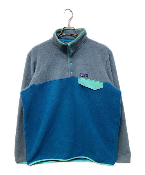 Patagonia（パタゴニア）Patagonia (パタゴニア) ライトウェイトシンチラスナップTプルオーバー グレー×ブルー サイズ:Lの古着・服飾アイテム