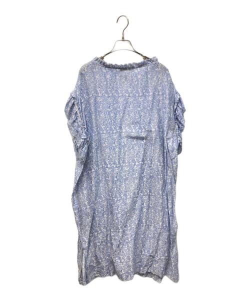 house of lotus（ハウスオブロータス）HOUSE OF LOTUS (ハウスオブロータス) フラワープリントワンピース ブルー×ホワイト サイズ:Mの古着・服飾アイテム