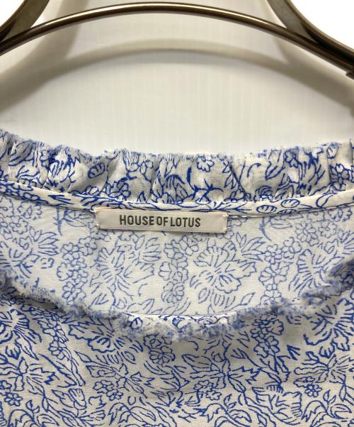 house of lotus（ハウスオブロータス）HOUSE OF LOTUS (ハウスオブロータス) フラワープリントワンピース ブルー×ホワイト サイズ:Mの古着・服飾アイテム