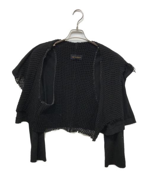COMME des GARCONS（コムデギャルソン）COMME des GARCONS (コムデギャルソン) メッシュレイヤードカーディガン ブラック サイズ:Mの古着・服飾アイテム