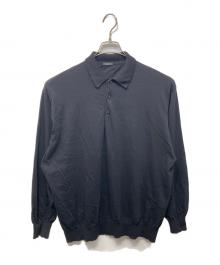 COMOLI（コモリ）の古着「コットン ニットポロ」｜ブラック