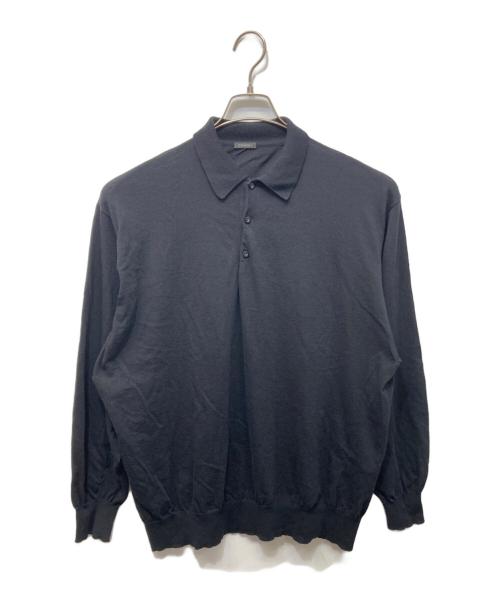 COMOLI（コモリ）COMOLI (コモリ) コットン ニットポロ ブラック サイズ:3の古着・服飾アイテム