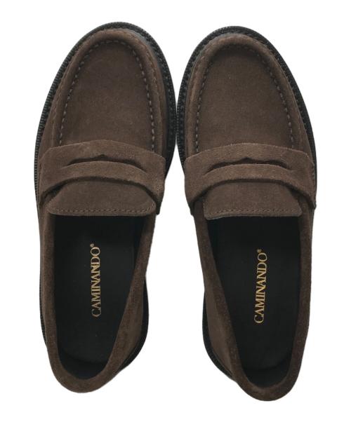 Caminando（カミナンド）Caminando (カミナンド) SUEDE LOAFER ブラウン サイズ:35の古着・服飾アイテム