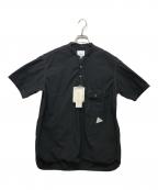 and wanderアンドワンダー）の古着「CORDURA TYPEWRITER S/S OVER SHIRT」｜ブラック