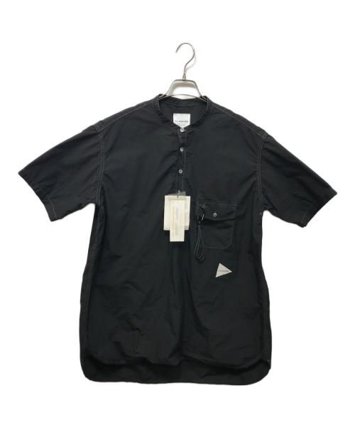and wander（アンドワンダー）and wander (アンドワンダー) CORDURA TYPEWRITER S/S OVER SHIRT ブラック サイズ:4の古着・服飾アイテム