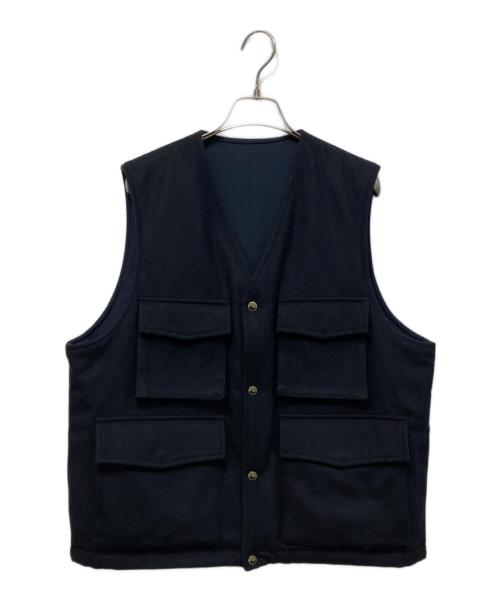 Pilgrim Surf+Supply（ピルグリム サーフサプライ）PILGRIM SURF+SUPPLY (ピルグリム サーフサプライ) リバーシブルベスト ネイビー サイズ:Sの古着・服飾アイテム