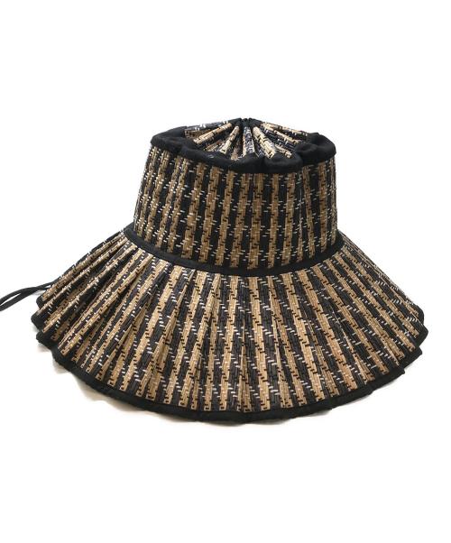 Lorna Murray（ローナマーレイ）LORNA MURRAY (ローナマーレイ) ISLAND VIENNA HAT ブラック×ベージュの古着・服飾アイテム
