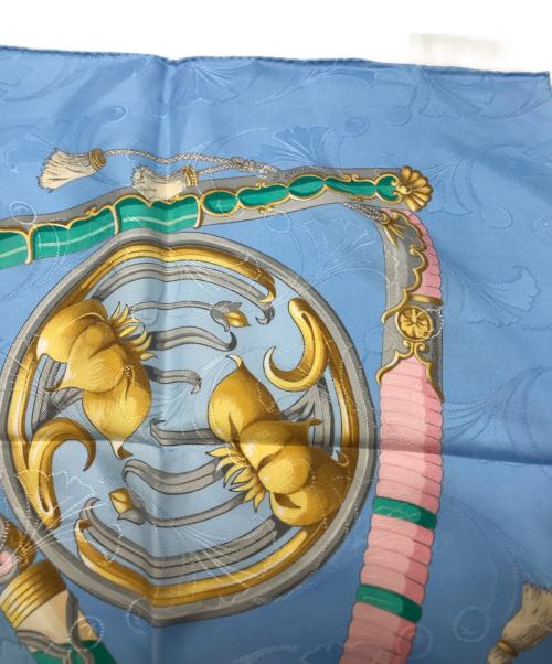 HERMES（エルメス）HERMES (エルメス) カレ90 シルクスカーフ ブルーの古着・服飾アイテム