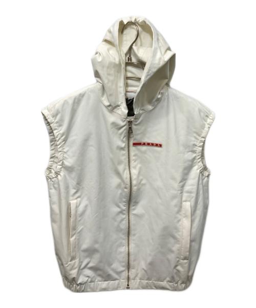 PRADA SPORTS（プラダスポーツ）PRADA SPORTS (プラダスポーツ) フーデッドベスト ホワイト サイズ:XSの古着・服飾アイテム