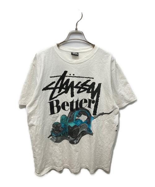 stussy（ステューシー）stussy (ステューシー) better gift shop (ベターギフトショップ) BUILT BETTER TEE ホワイト サイズ:Mの古着・服飾アイテム