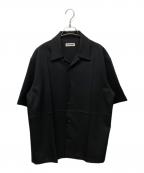 JIL SANDERジルサンダー）の古着「ショートスリーブオープンカラーシャツ」｜ブラック