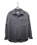 lownnローン）の古着「ウールグレンチェックシャツ」｜チャコールグレー