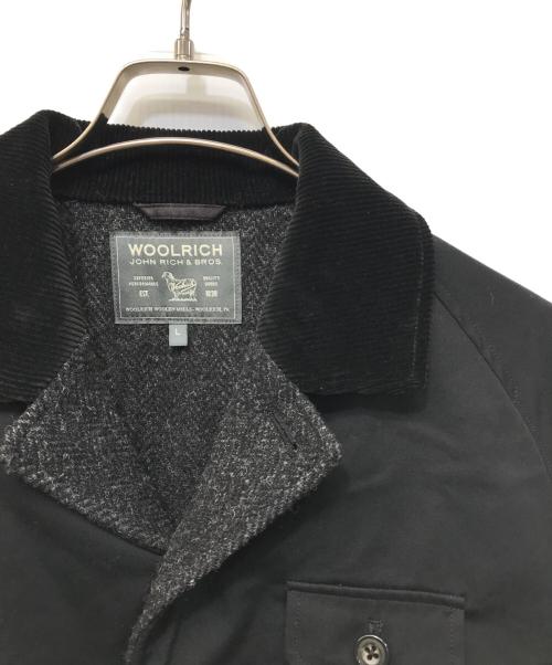 WOOLRICH（ウールリッチ）WOOLRICH (ウールリッチ) ツイード切替ハンティングジャケット ブラック×グレー サイズ:Lの古着・服飾アイテム