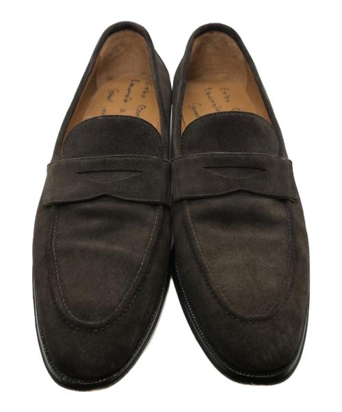 ENZO BONAFE（エンツォボナフェ）Enzo bonafe (エンツォボナフェ) スウェードコインローファー ブラウン サイズ:8 1/2の古着・服飾アイテム