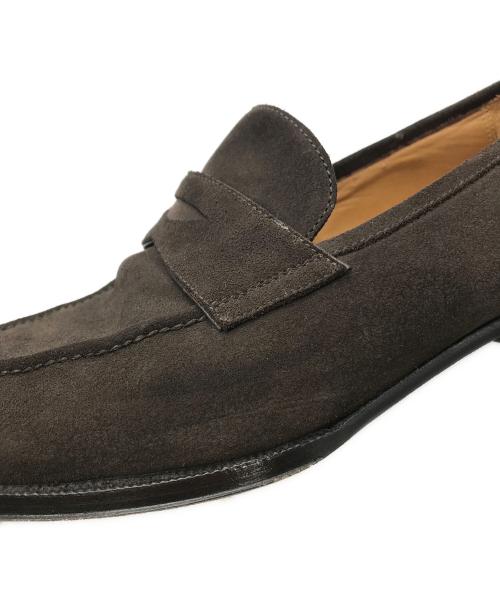 ENZO BONAFE（エンツォボナフェ）Enzo bonafe (エンツォボナフェ) スウェードコインローファー ブラウン サイズ:8 1/2の古着・服飾アイテム