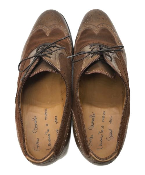 ENZO BONAFE（エンツォボナフェ）Enzo bonafe (エンツォボナフェ) スウェード切替ウィングチップシューズ ブラウン サイズ:8 1/2の古着・服飾アイテム
