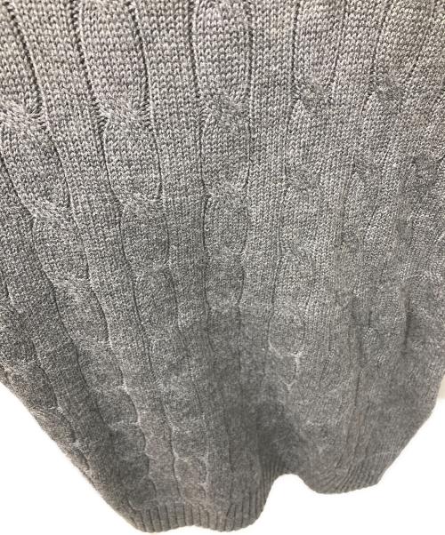 POLO RALPH LAUREN（ポロ・ラルフローレン）POLO RALPH LAUREN (ポロ・ラルフローレン) ポロベア刺繍ケーブルニット グレー サイズ:Lの古着・服飾アイテム