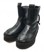 ALMOSTBLACK×MIDORIKAWA RYOオールモストブラック×ミドリカワリョウ）の古着「バックジップブーツ」｜ブラック