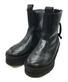 ALMOSTBLACK×MIDORIKAWA RYO（オールモストブラック×ミドリカワリョウ）の古着「バックジップブーツ」｜ブラック