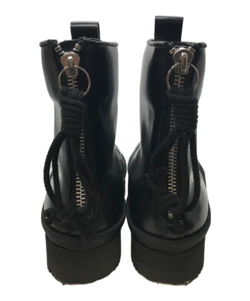 ALMOSTBLACK（オールモストブラック）ALMOSTBLACK (オールモストブラック) Midorikawa Ryo (ミドリカワリョウ) バックジップブーツ ブラック サイズ:24の古着・服飾アイテム