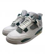 NIKEナイキ）の古着「Air Jordan 4 Retro」｜ホワイト×グリーン
