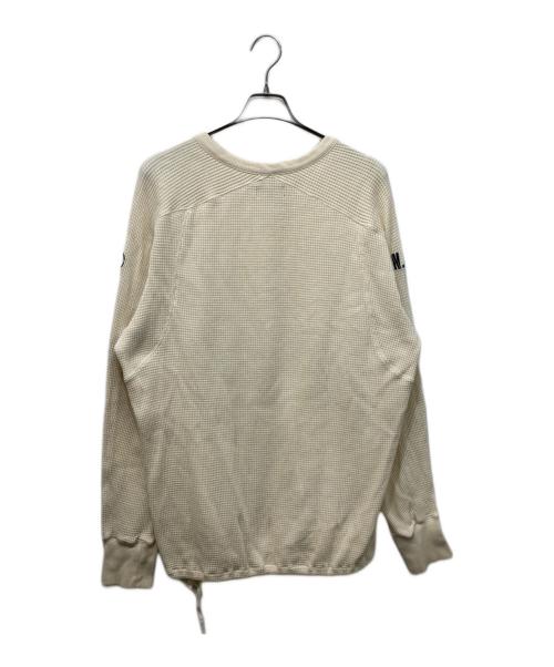 Fake Ass Flowers（フェイク アス フラワーズ）Fake Ass Flowers (フェイク アス フラワーズ) ヘンリーネックカットソー ベージュ サイズ:Lの古着・服飾アイテム